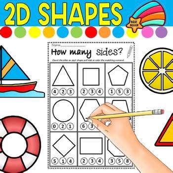 Color By Sides Shapes Teaching Resources TPT