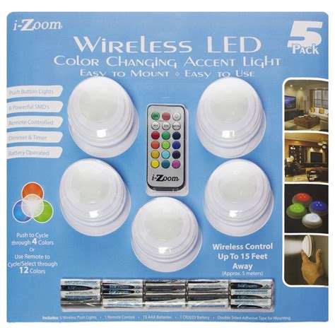 Color Changing Accent Lighting – Wireless LED 5 Pack