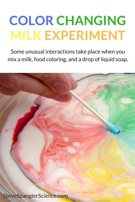 Color Changing Milk Experiment Magic Milk Experiment Science Experiment