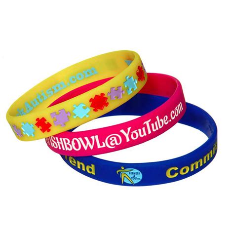 Color Filled Custom Wristbands