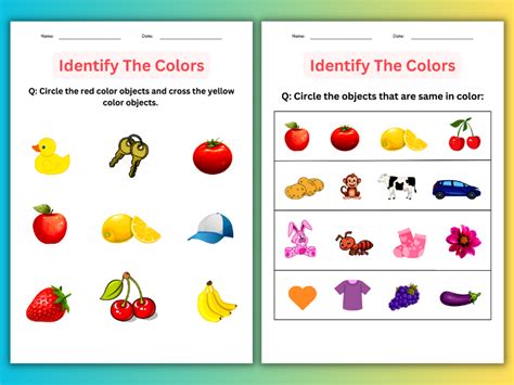 Color Identification Worksheet