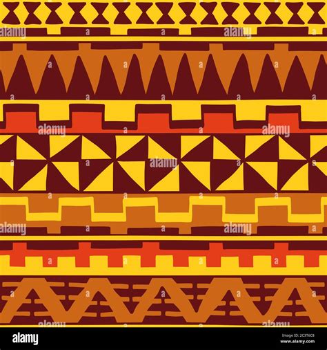 Color Seamless Pattern in Ethnic Style. Ornamental Element African
