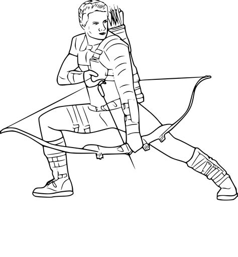 Color Your World with Hawkeye Coloring Pages - GBcoloring