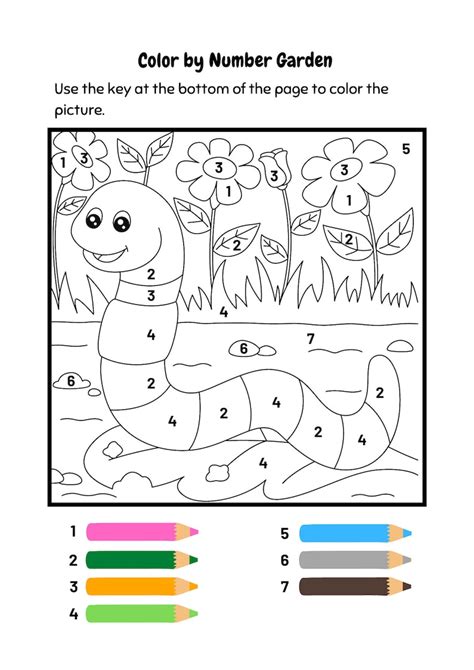 Color by Number/kids Coloring Pages Etsy