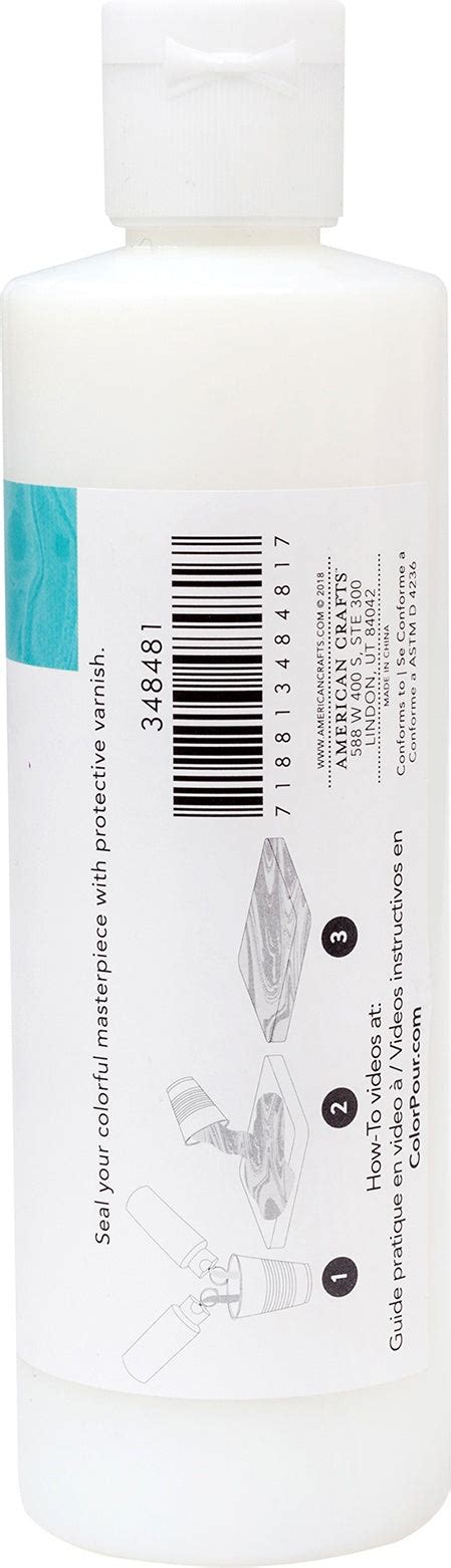 Color pour glossy varnish.  This package includes one 8-oz bottle of Glo...