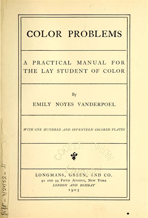 Read Color Problems A Practical Manual For The Lay Student Of Color By Emily Noyes Vanderpoel