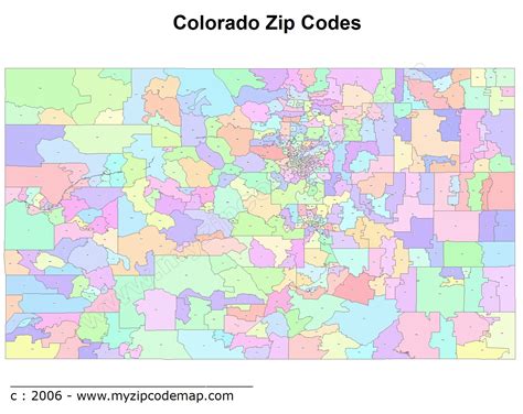 Colorado 3 Digit Zip Code Map