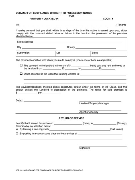 Colorado Notice Quit Form Fill Out and Sign Printable PDF Template