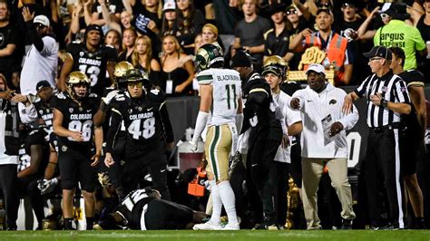 Colorado State coach says safety Henry Blackburn received death threats for hit on Travis Hunter