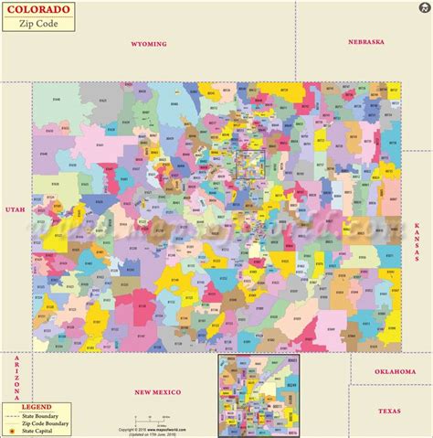 Colorado Zip Code Map
