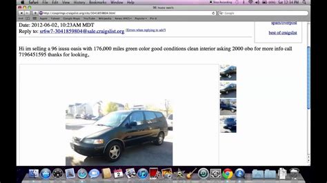 Colorado craigslist for sale. Craigslist Denver Colorado serves the online classified community in greater Denver metropolitan area. A great deal of Craigslist users from Colorado visit this section on a daily basis looking for great deals. This … 