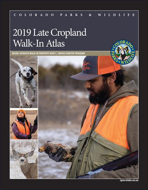 Colorado hunt atlas. Colorado Parks and Wildlife is a nationally recognized leader in conservation, outdoor recreation and wildlife management. The agency manages 42 state parks, all of Colorado's wildlife, more than 300 state wildlife areas and a host of recreational programs. CPW issues hunting and fishing licenses, conducts research to improve wildlife management … 