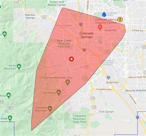 Colorado springs outage map. Colorado Springs Utilities (CSU) says the outage is affecting 3,255 customers and the estimated restoration time is 2:13 p.m. Outages are often fixed faster than CSU's estimated restoration times. 