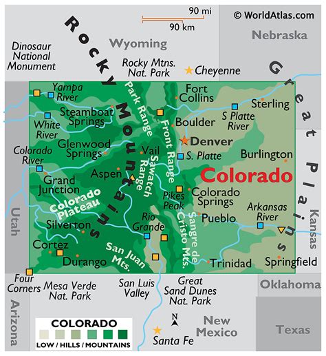 Colorado state information - Cities in Colorado, start with W