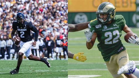 Colorado v colorado state. Sep 10, 2023 · The Colorado State Rams take on the Colorado Buffaloes at Folsom Field in an in-state matchup on Saturday, September 16. The Week 3 game will kick off 10:00 p.m. ET. Colorado heads into the matchup 2-0 as Deion Sanders gets off to a hot start in his first year as head coach. 