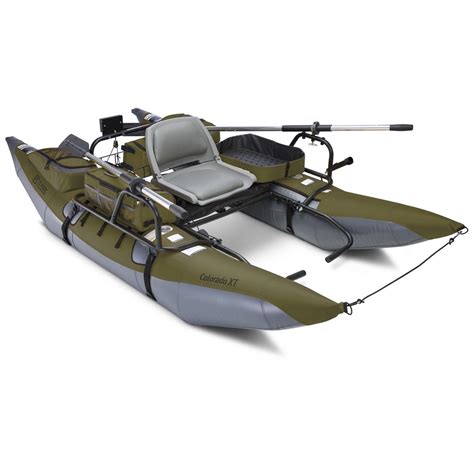Colorado xt pontoon boat. Nov 26, 2008 · Colorado XT assembled size 108"L x 56"W x 28"H (to top of seat), Weight: 77 lbs. Two-year limited warranty. Heavy-duty pontoon boat with abrasion-resistant PVC bottom, tough nylon top, powder-coated steel tube frame, bronze oar locks, cold and heat-resistant bladders and rugged 7-foot two-piece aluminum oars. Removable side pockets can combine ... 