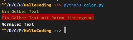 Colorama python.  2.  So können wir nun einen farbigen Print in Python machen.  While...