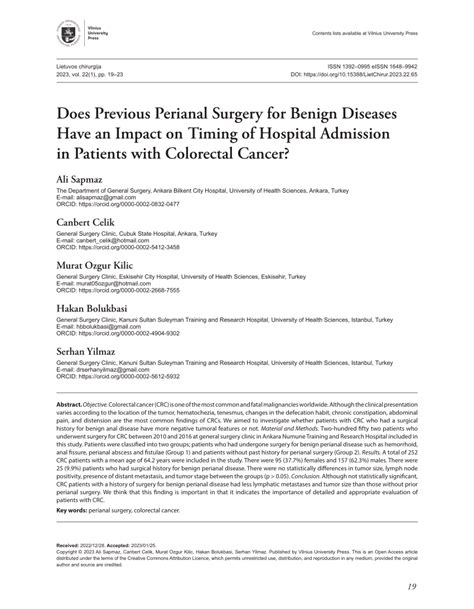 Colorectal Cancer and Benign Perianal Disease Flashcards