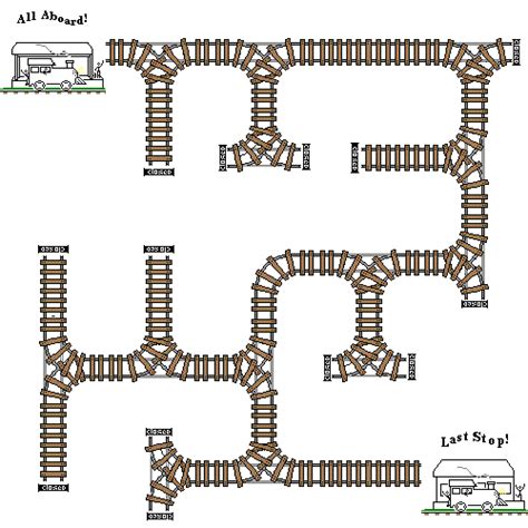 Colored Train Track style TILER using Train Stations as START/STOP, free to use MAZE CREATOR