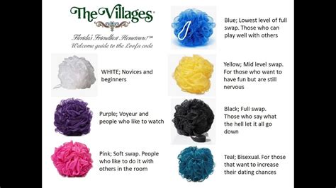 Colored loofahs in the villages. The story, as I understand it, is that some folks put tennis balls or loofah on their antenna to help them find their car in parking lots. Some conspiracy nut started a myth about alternative lifestyles based on what was on the antenna, aaaannnddd here we are. It's all a bunch of baloney, but it has made some interesting reading (all fiction ... 