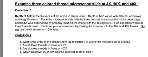 Colored thread microscope lab answers.  This guide will help you master the concepts and tec...