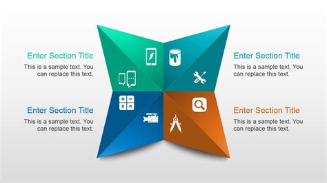 Colorful 3D Diagrams PowerPoint Template SlideModel
