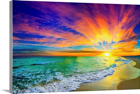 Colorful Beach Sunsets Art