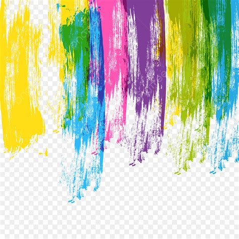 Colorful Brush Stroke PNG Background Artwork for Sublimation