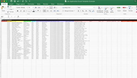 Colorful Job Application Tracker Excel Template Job Application