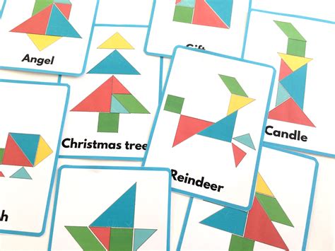 Colorful Tangrams Christmas Tangram Patterns