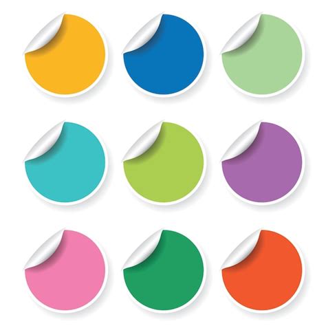 Colorful labels collection Vector Free Download