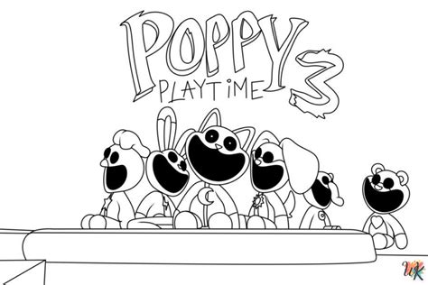 Coloriages Poppy Playtime - Bonjour les enfants