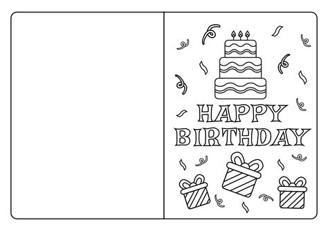 Coloring Birthday Cards To Prin