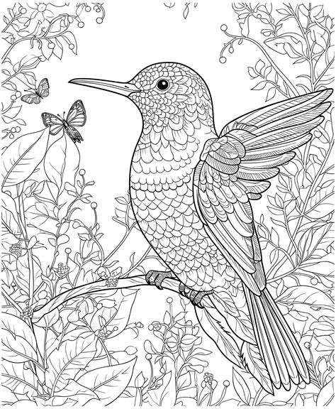 Coloring Book For Adults Hummingbirds 245+ SVG File for DIY Machine