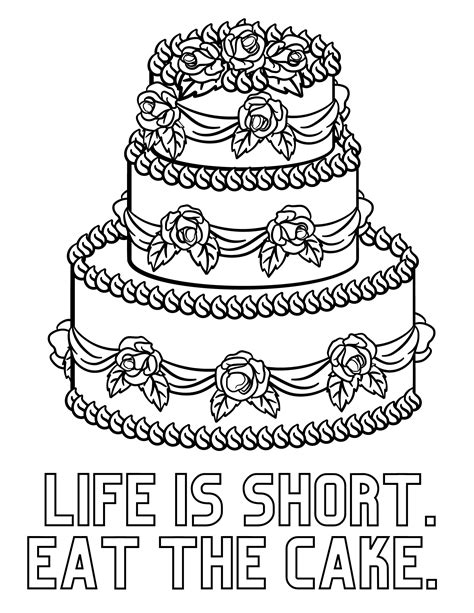 Coloring Cake Pages