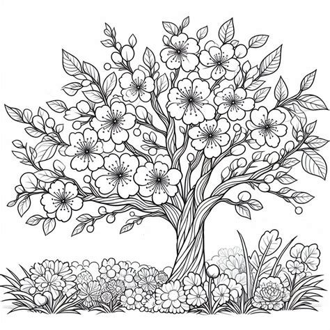 Coloring Cherry Blosso