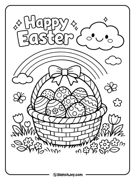 Coloring Easter Baske