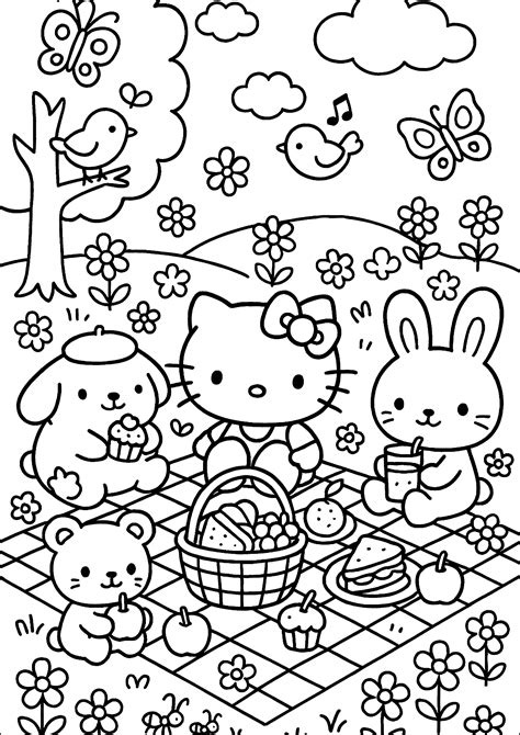Coloring Hello Kitty Pages