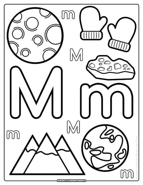 Coloring Letter M Workshee