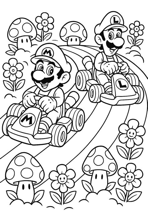Coloring Mario Kar