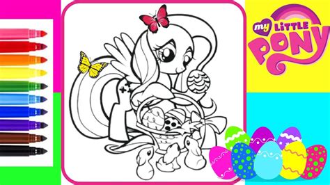 Coloring My Little Pony,Easter Coloring Pages,markers - YouTube