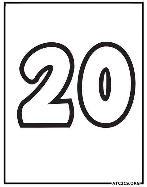 Coloring Number 20 Workshee