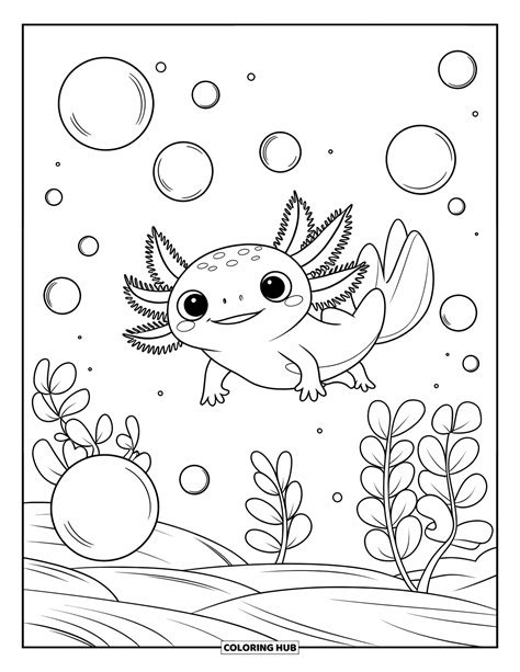 Coloring Page Axolo
