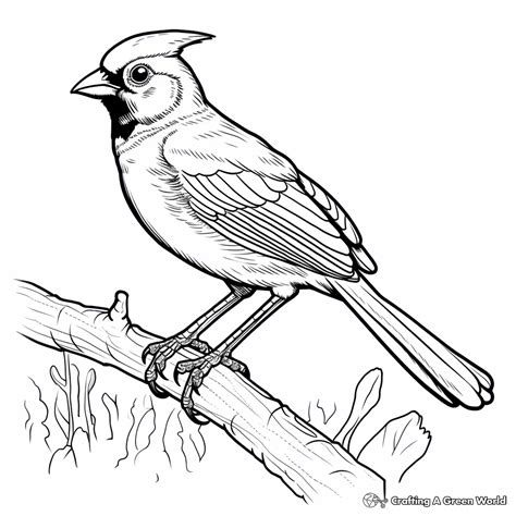 Coloring Page Cardina