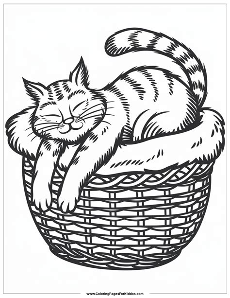 Coloring Page Cat Nap