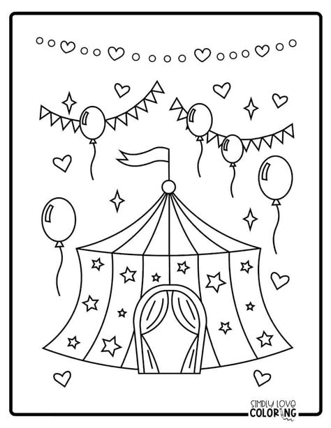 Coloring Page Circus Ten