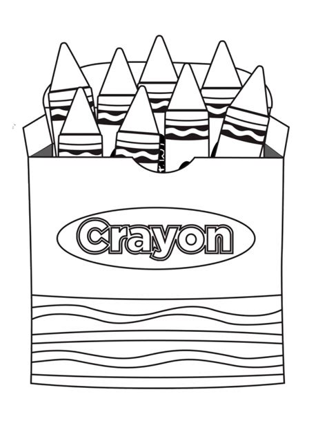 Coloring Page Crayons