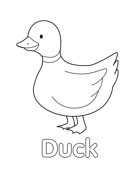 Coloring Page Duck