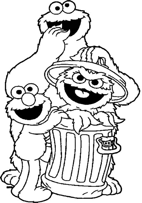 Coloring Page Elmo