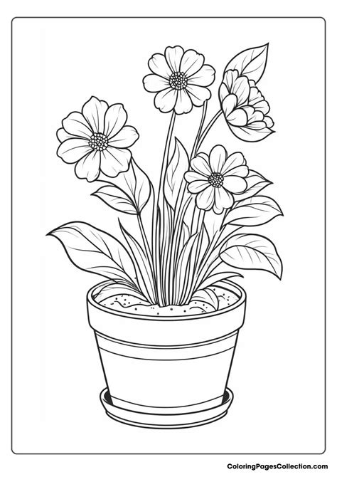 Coloring Page Flower Po